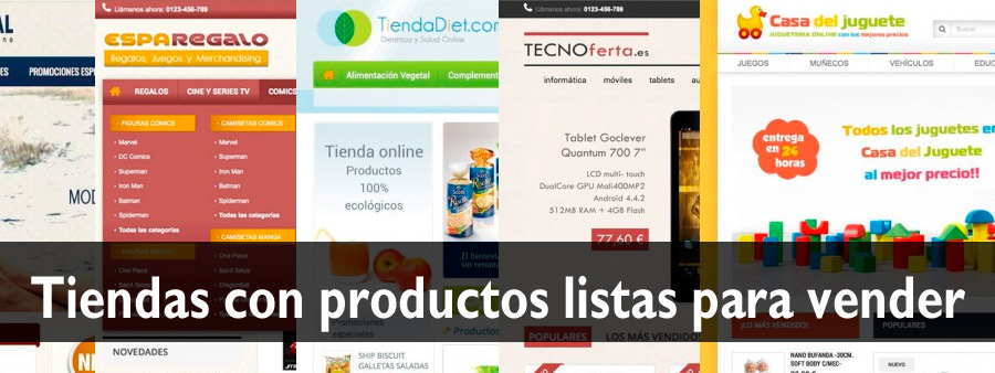 Ecommerce en venta con productos