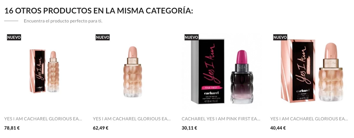 Productos misma categoría