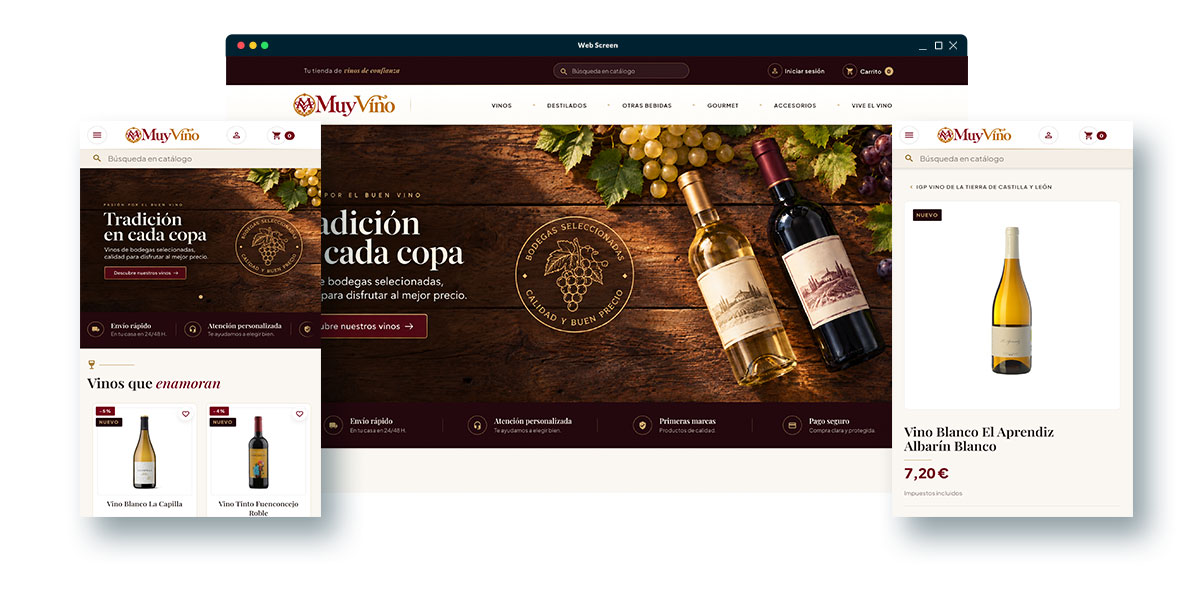 Tienda responsive dropshipping de vino Tienda responsive dropshipping de vino