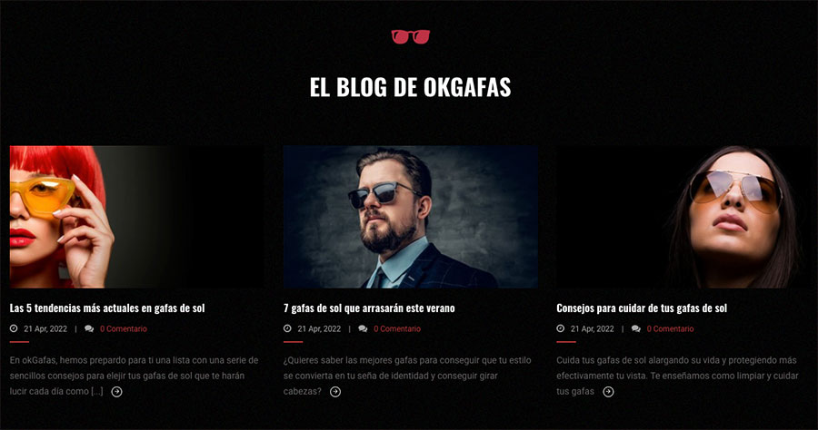 Blog integrado en la tienda