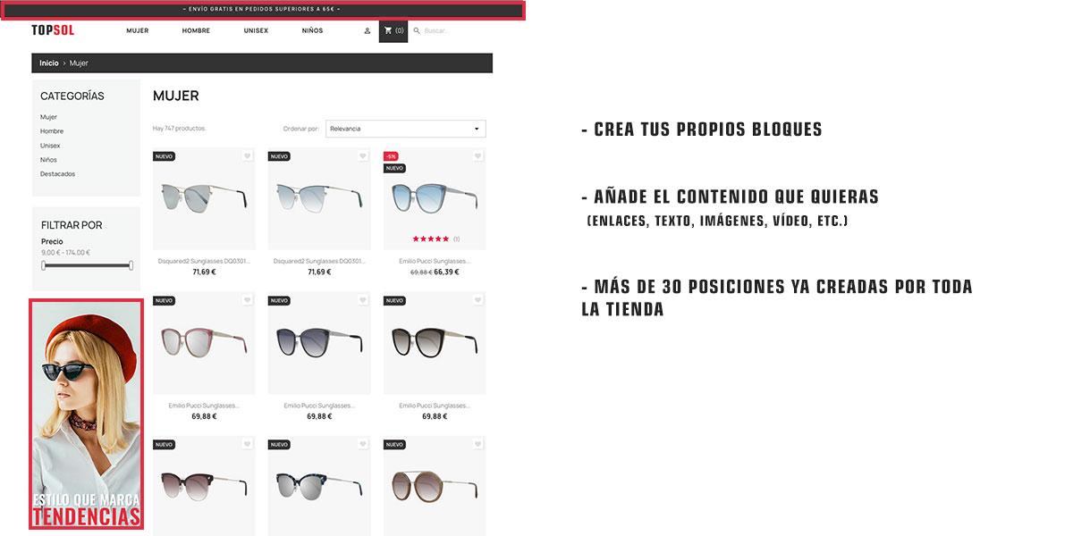 Añade bloques con tu contenido